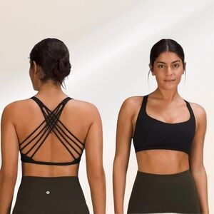 Lululemon Athletica Black Strappy Sports Bra